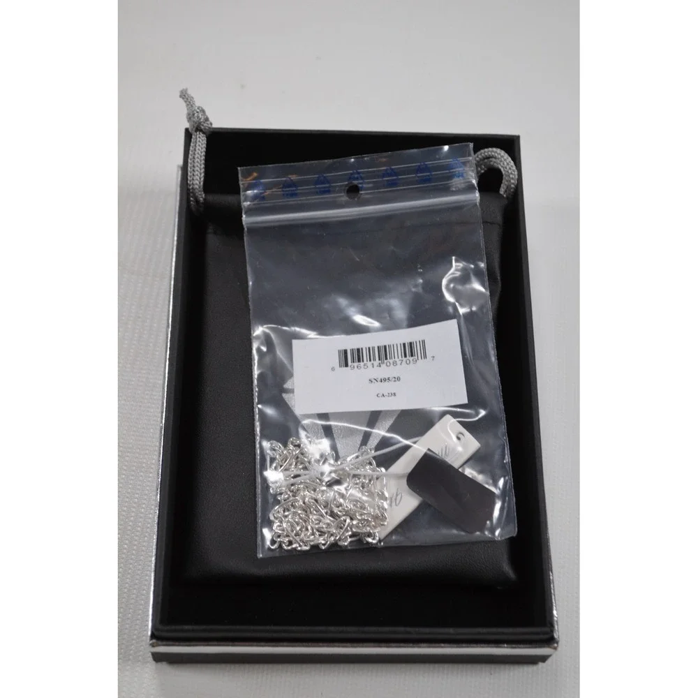 New Jordan Blue‎ Men's Sterling Silver Figaro Chain Necklace 19.5